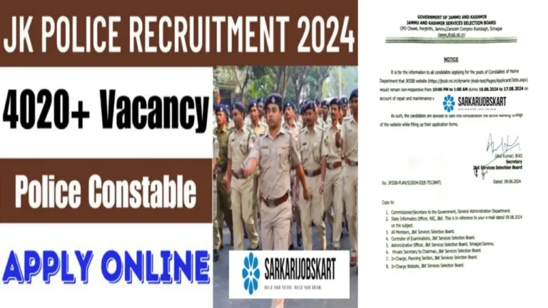 JK Police recruitment 2024