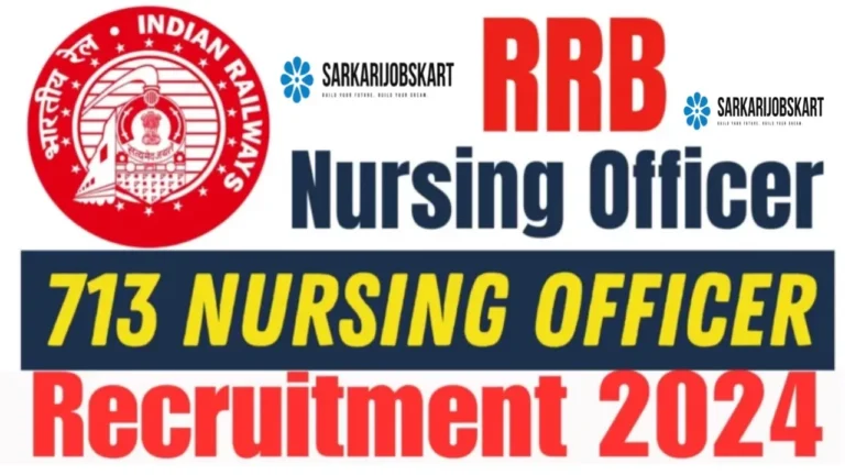 RRB Nursing Officer 2024